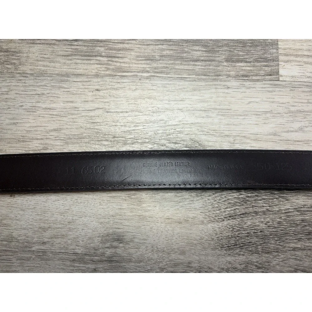 Haggar Black Label Genuine Leather‎ Dress Belt - Men's Size 50 Brown Gold Buckle